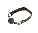 Love In Leather Bondage Gag with Breathable Ball - Default Title - Bondage Gags and Bits